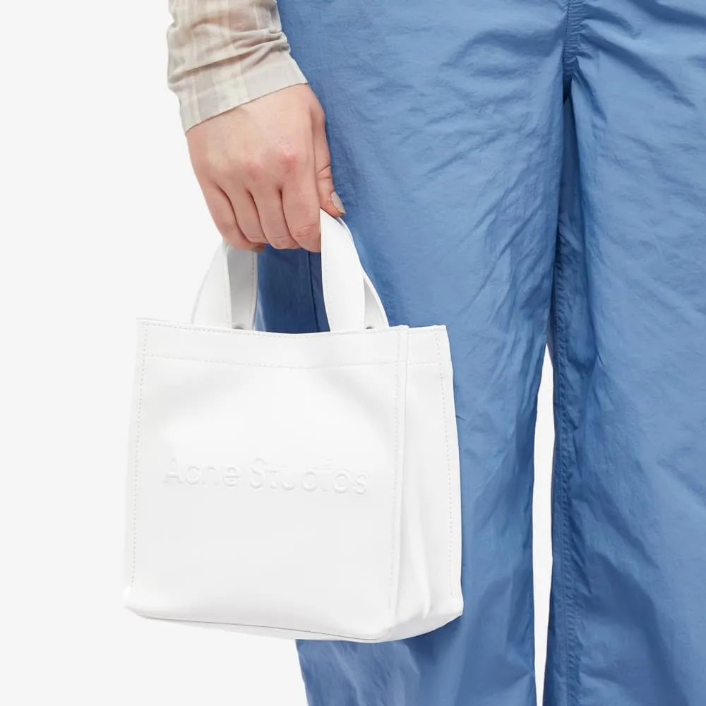 Acne Studios Logo Mini Tote Bag, White