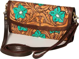 American Darling Wallet Hand Tooled Genuine Leather women bag western handbag purse