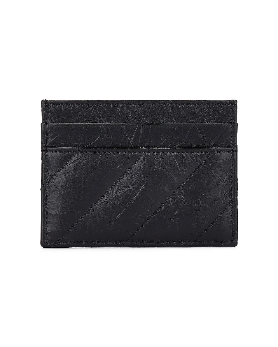 Balenciaga Crush Card Holder Bag, Black