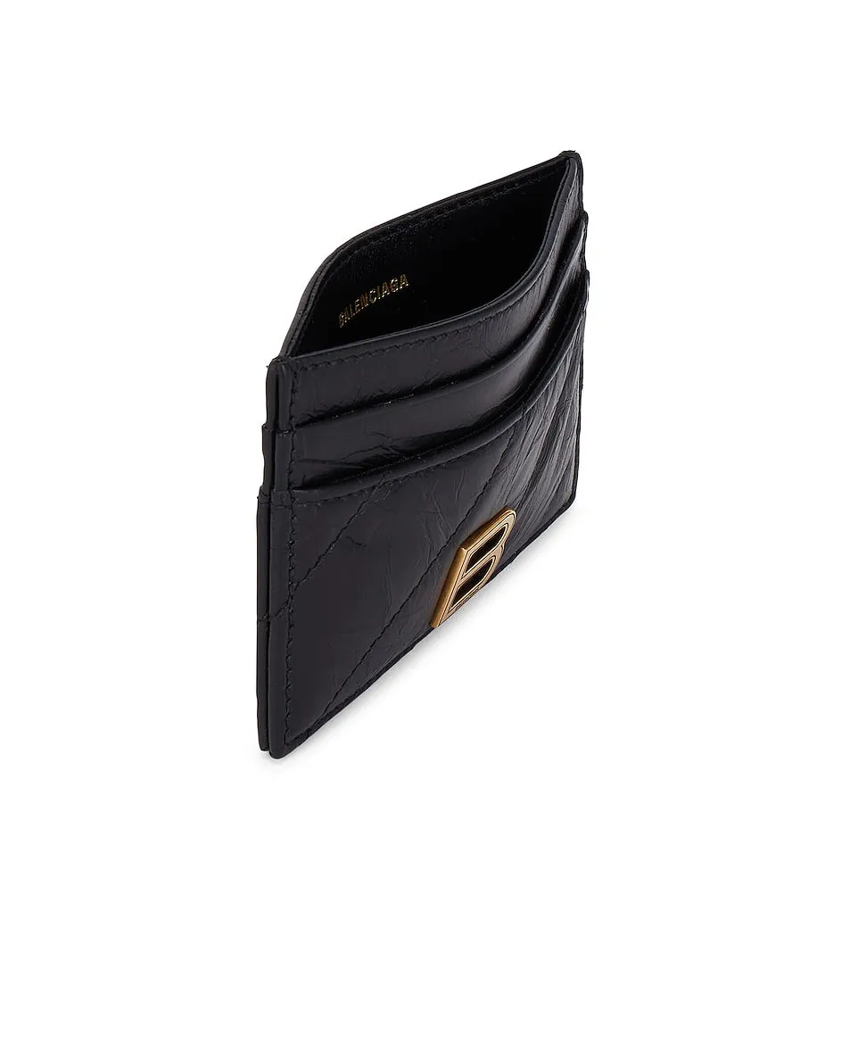 Balenciaga Crush Card Holder Bag, Black