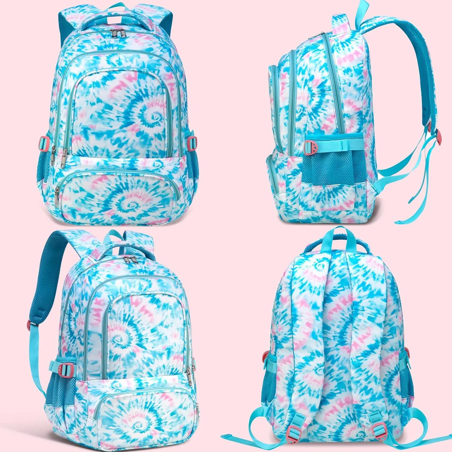 BLUEFAIRY Kids Backpack for Girls Elementary Primary Middle School Bags for Aged 8-10 for Teens Childs Bookbags Back to School Book Bags Gifts Mochilas para Nias de 6 7 8 9 10 Aos Tie-dye Blue