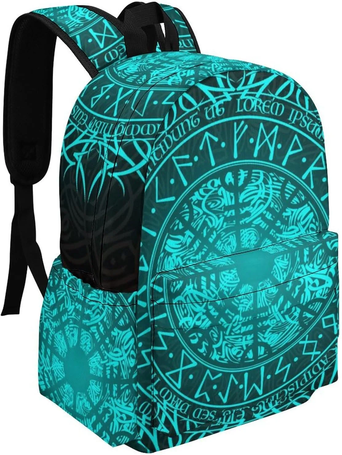 Bue Circle Viking Vegvisir Runic Compass Casual Lightweight Large Capacity Travel Backpack Unisex
