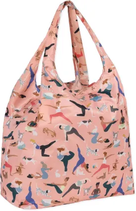 Bumkins Reusable Grocery Shopping Tote Bag for Women, Large Boho Style with Handles, Foldable, Washable, Shoulder Straps