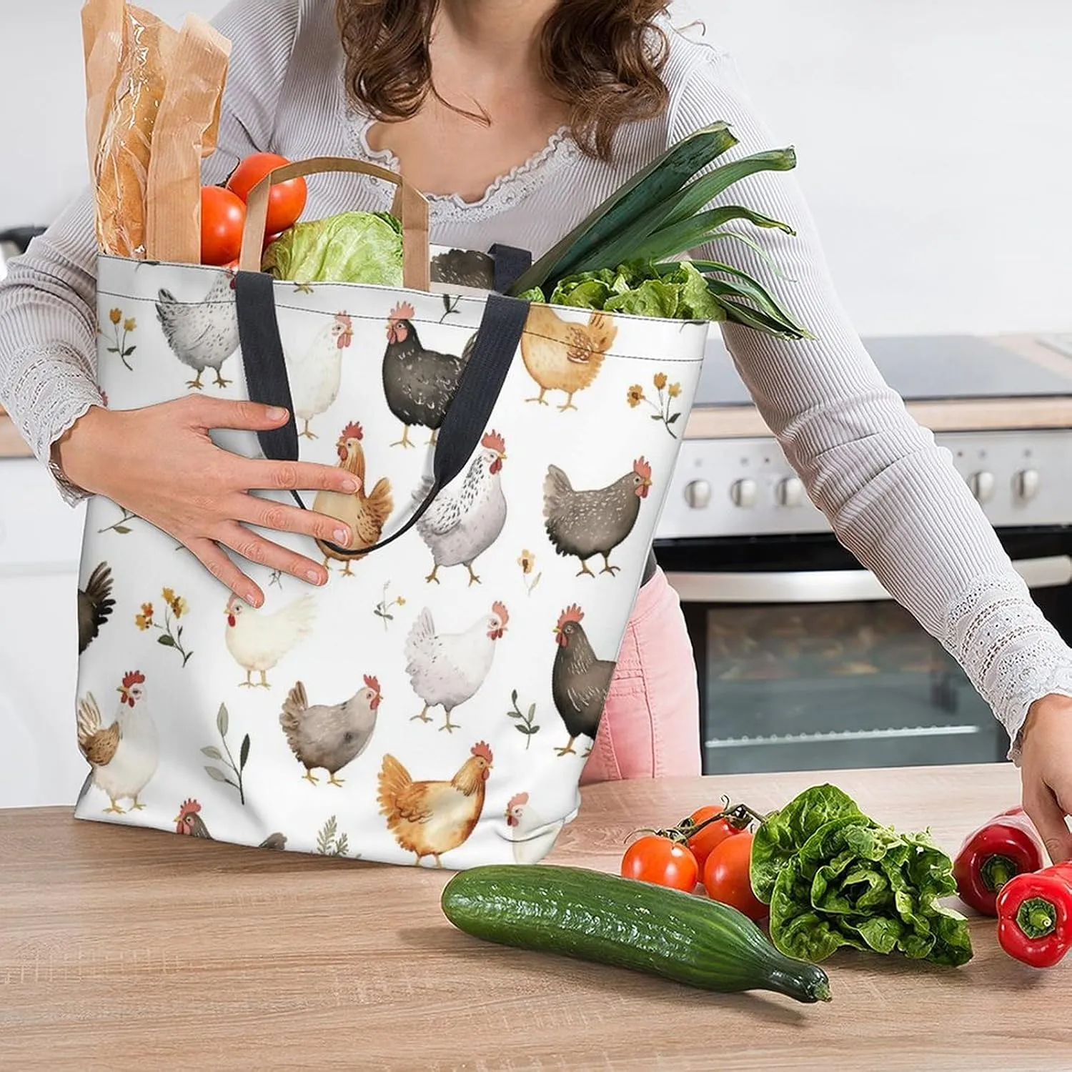 Canvas Tote Bag Large Women Casual Shoulder Bag Handbag Reusable Beach Shopping Grocery Bag For Outdoors