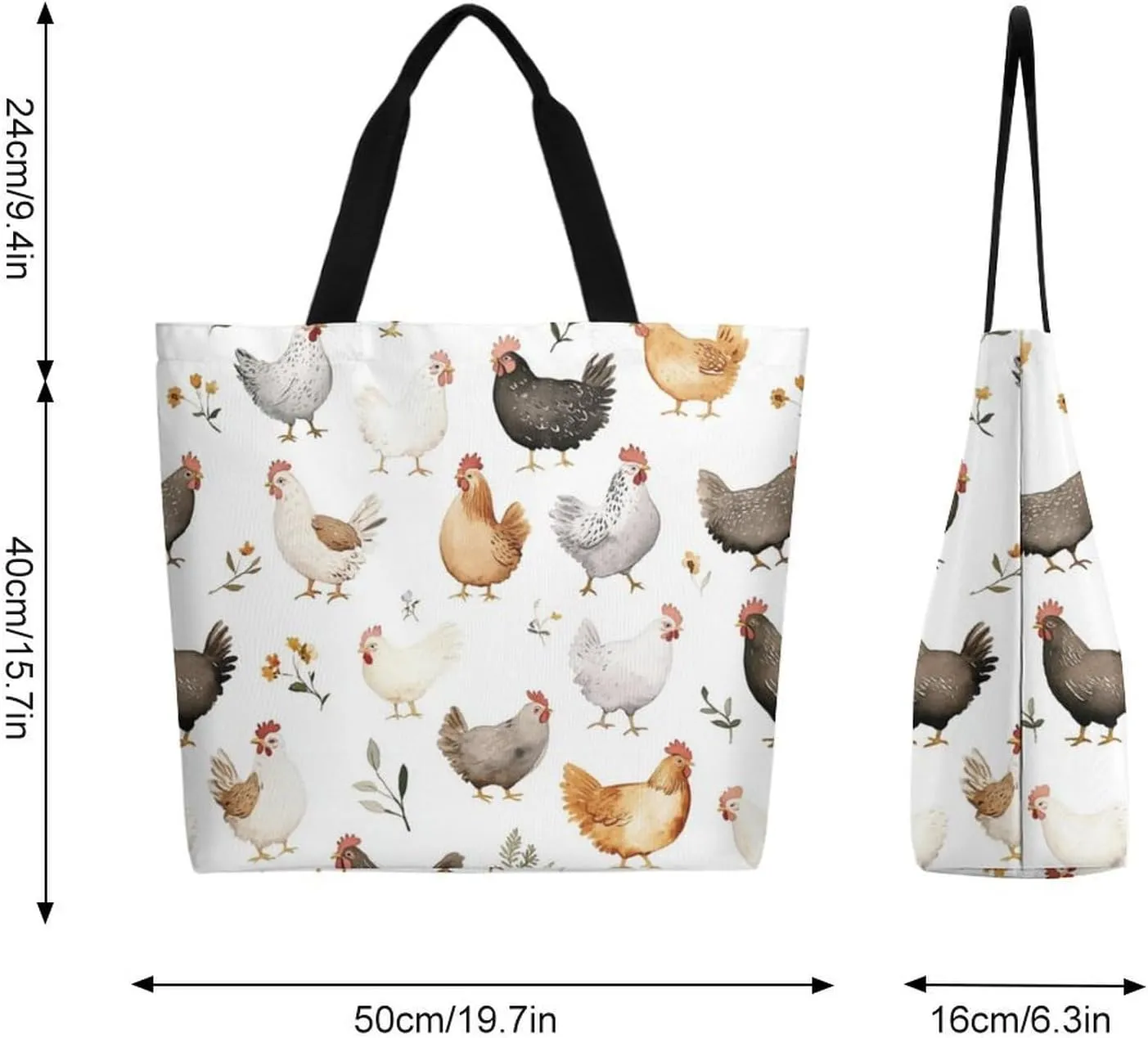 Canvas Tote Bag Large Women Casual Shoulder Bag Handbag Reusable Beach Shopping Grocery Bag For Outdoors