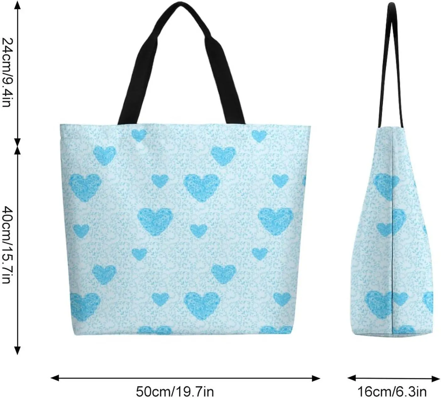 Canvas Tote Bag Large Women Casual Shoulder Bag Handbag Reusable Beach Shopping Grocery Bag For Outdoors
