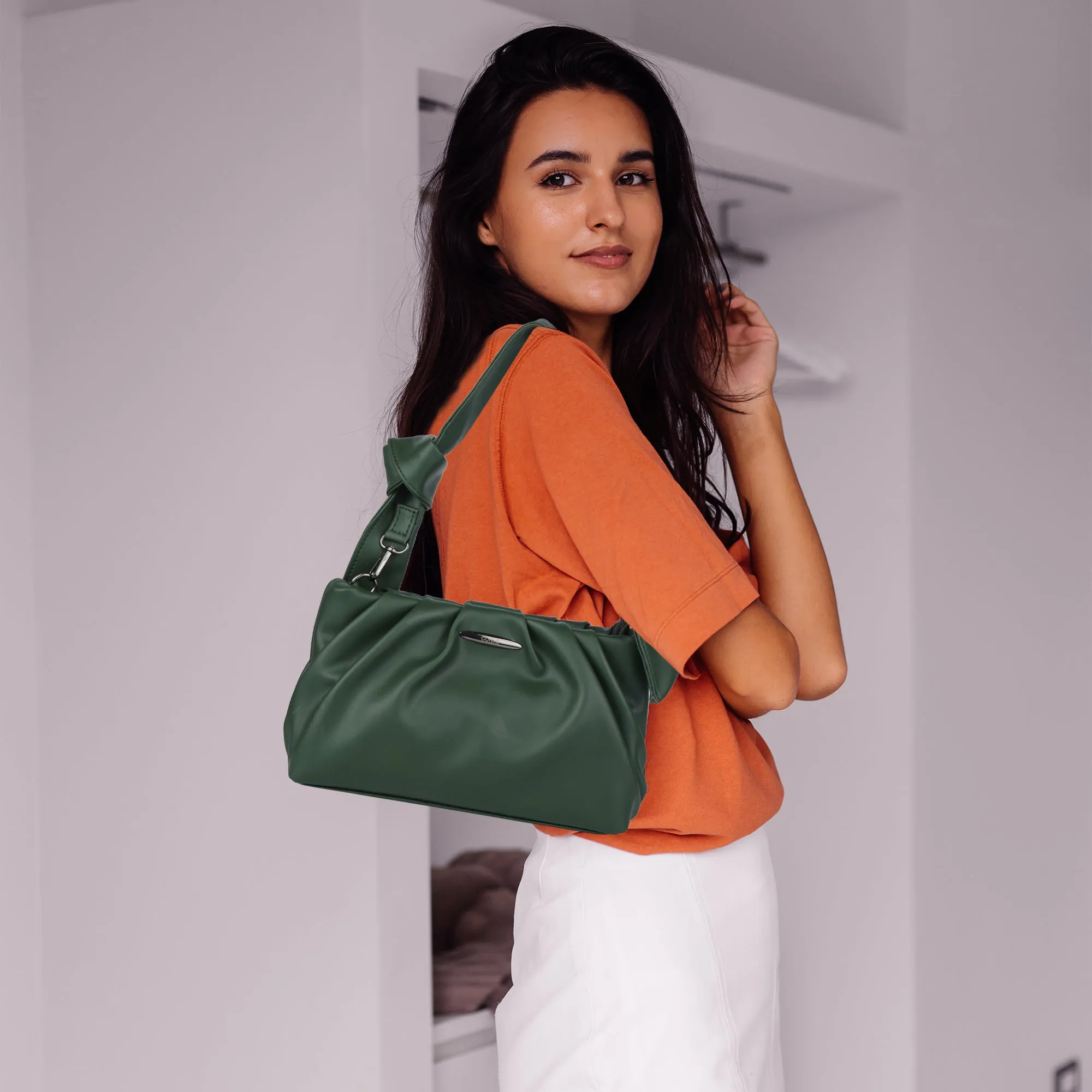 Corba Knot Style Sling Bag Green