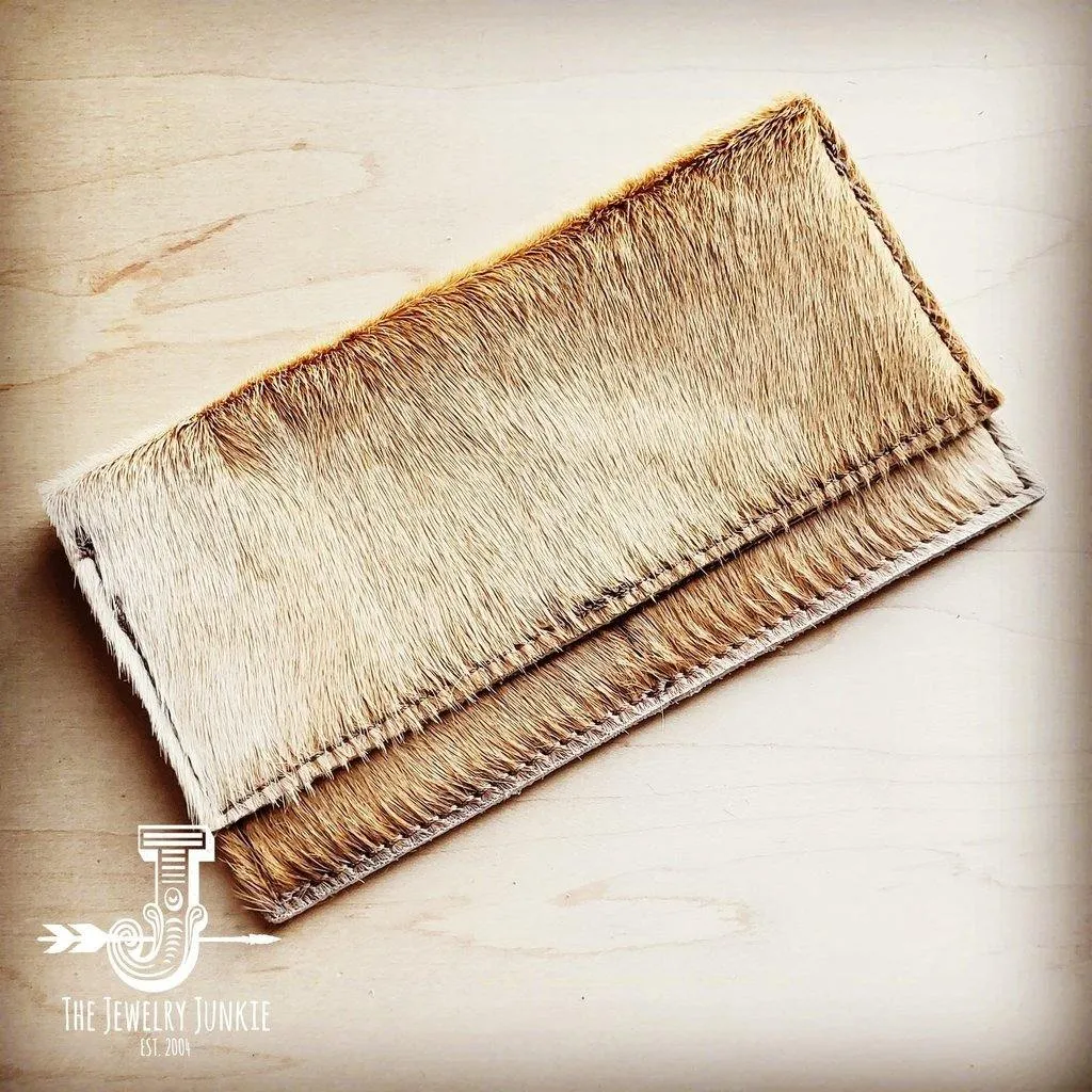 Cowhide Wallet Light Tan Brindle