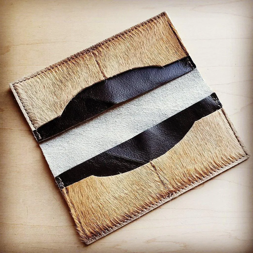 Cowhide Wallet Light Tan Brindle