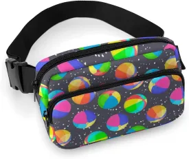 Draw Beach Ball Belt Bag Fanny Pack Crossbody Sports Fashion Waist Packs With Adjustable Strap For Men Women Travel Hiking Cycling Running