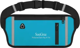 Fanny Packs for Women Men Slim Running Belt Waist Pack Runners Bag Waterproof Money Belt Phone Holder for Sports Hiking Traveling Walking Reflective Strip Adjustable Strap