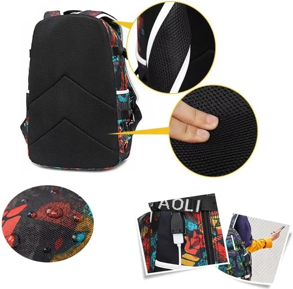 FANwenfeng Basketball Player 30 Luminous Backpack Travel Backpack Fans Bag for Men Women (Style 5)