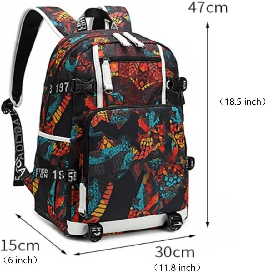 FANwenfeng Basketball Player 30 Luminous Backpack Travel Backpack Fans Bag for Men Women (Style 5)
