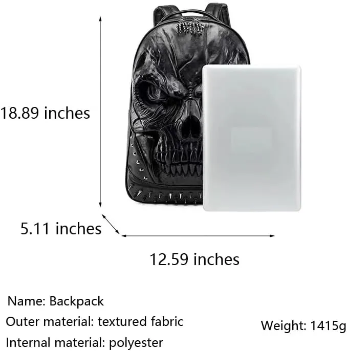 Fashion and creative backpack, large capacity backpack, men's and women's travel bag, hiking bag (silvery)