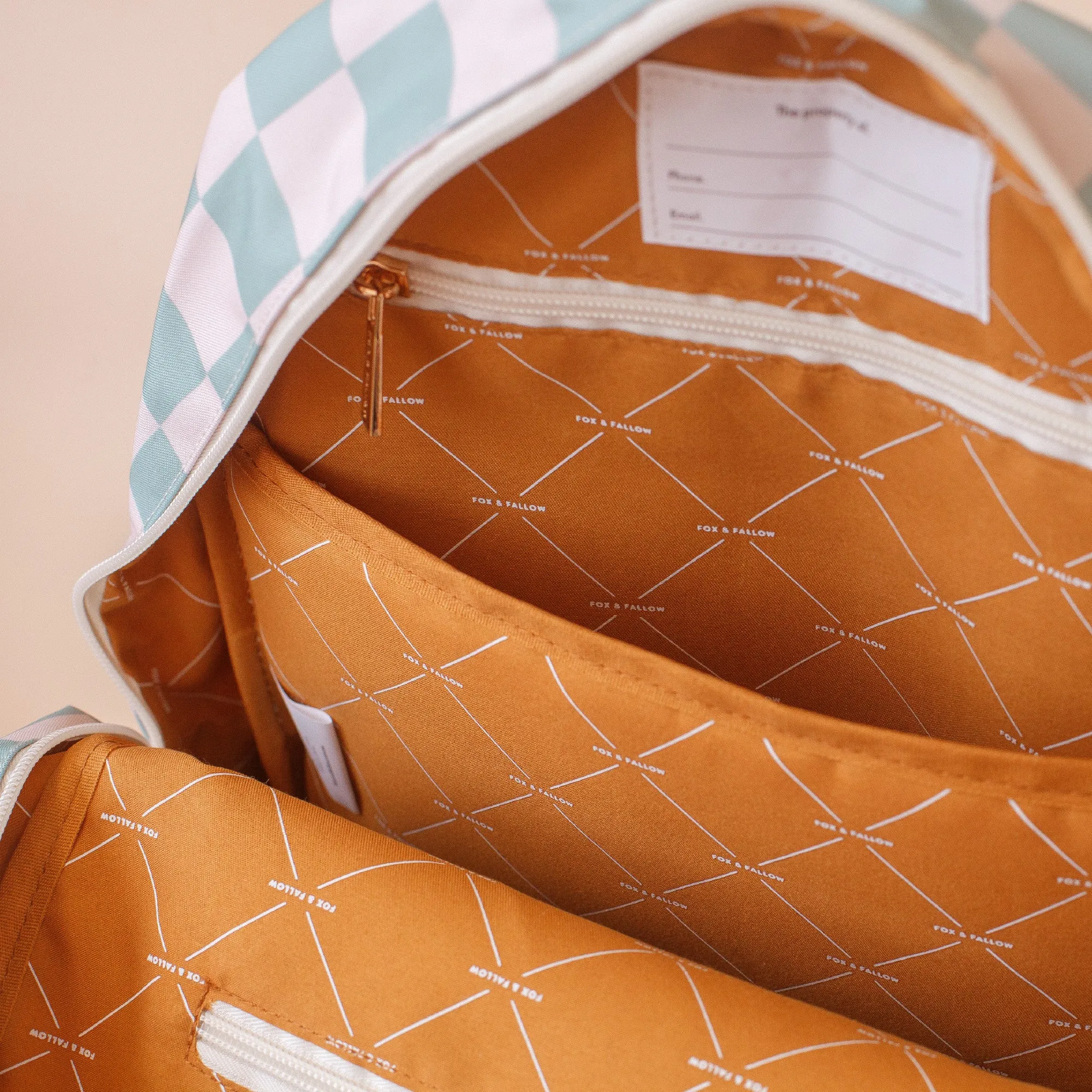 Fox & Fallow Backpack - Sage Check