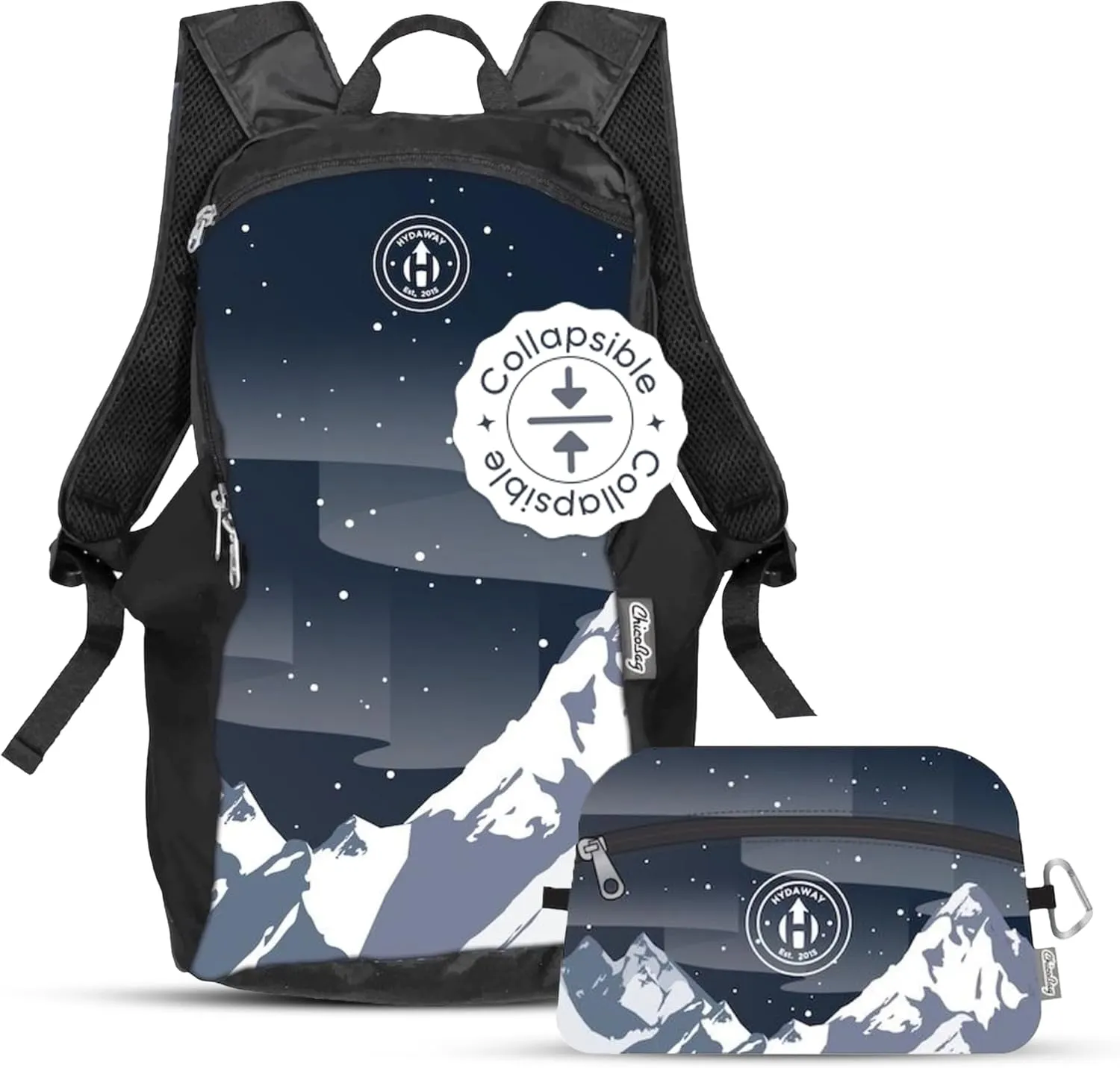 HYDAWAY 15L Collapsible Backpack - Lightweight, Packable Daypack for Travel, Hiking & Everyday Carry - Water-Resistant & Eco-Friendly