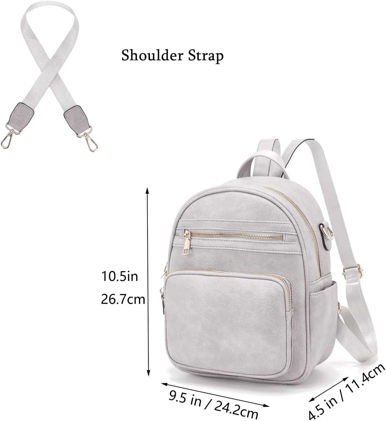 Idesort Small Backpack Purse for Women Girls Cute Backpacks Purse set with Wallet Convertible Shoulder bag