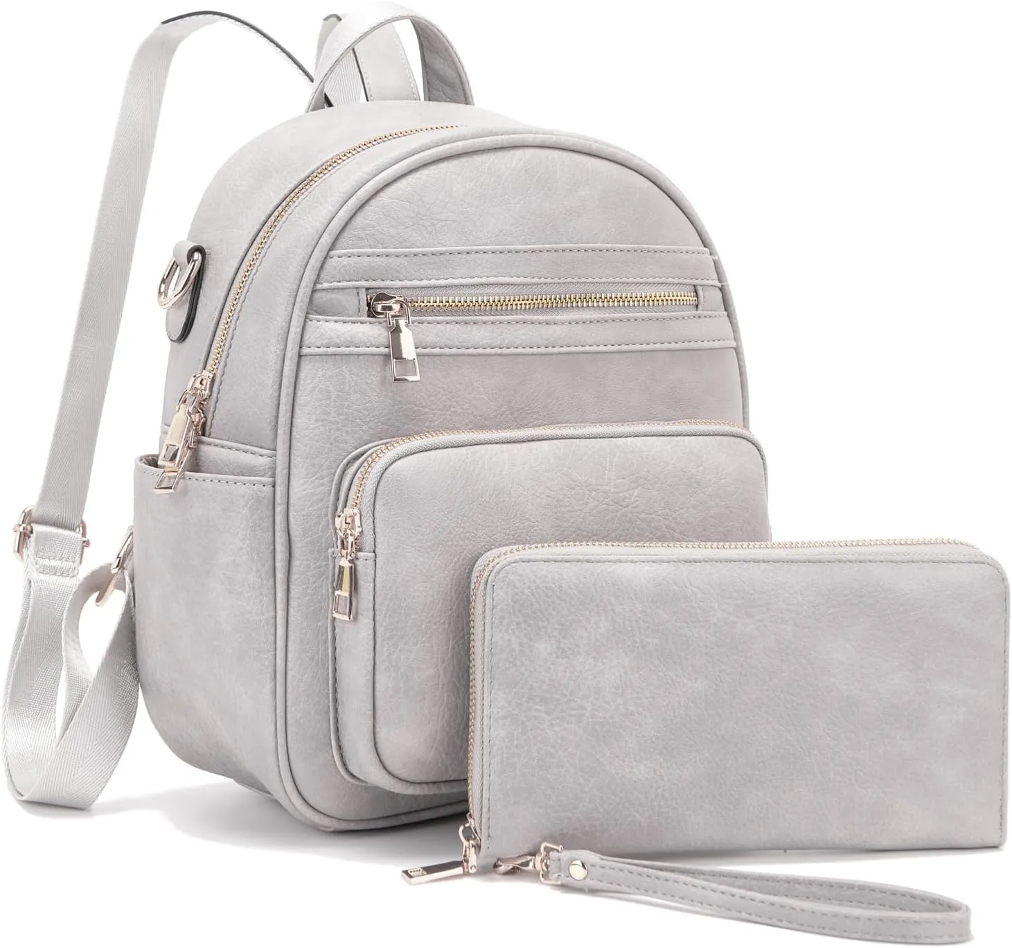 Idesort Small Backpack Purse for Women Girls Cute Backpacks Purse set with Wallet Convertible Shoulder bag