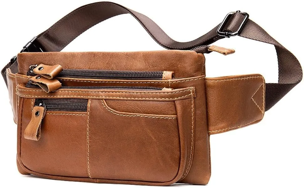 Large Capacity Multifunctional Bag Men's Crossbody Bag Retro Chest Fanny Pack