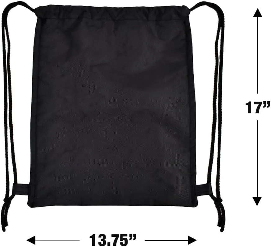 LOGOVISION Batman USA American Flag Shield Logo Drawstring Backpack Sports Bag Sackpack 17" x 13", Perfect for Gym, Yoga or Practice