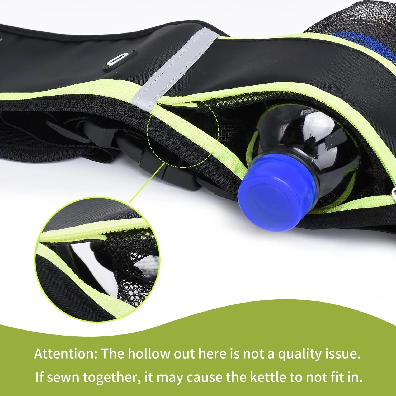Men Women Running Waist Pack, Adjustable Waterproof Fanny Pack with Reflective Strip, Runner Belt for Running Walking Cycling Camping Gym