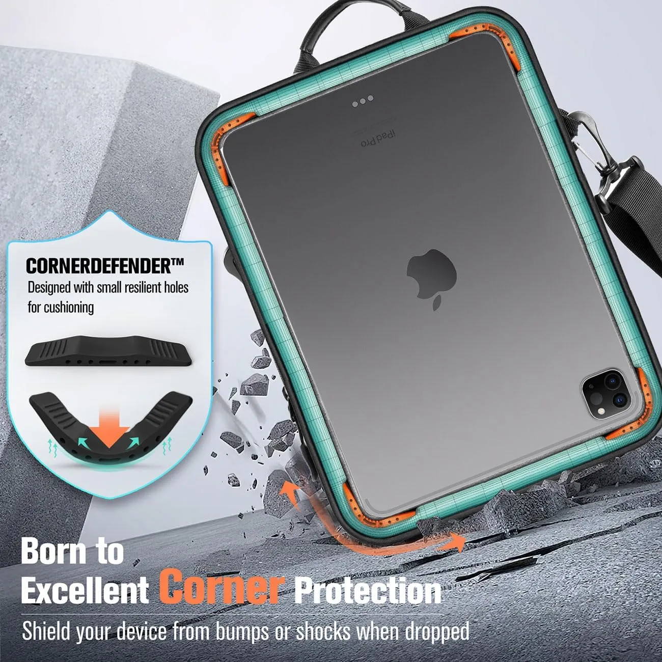 MoKo iPad Sleeve Tablet Bag,12.9 Inch iPad Carrying Case,360 Protective iPad Travel Case with Shoulder Strap,13 Inch New iPad Pro M4 & Air M2 2024,iPad Pro 12.9 M2&M1,Galaxy Tab S9 /S8  12.4,Black