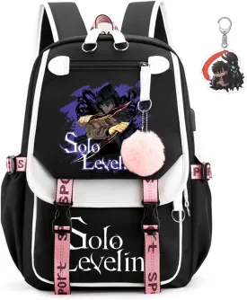 Solo Leveling Backpack Men Women Unisex Sung Jinwoo Rucksack Igris Anime Backpacks (B05-)