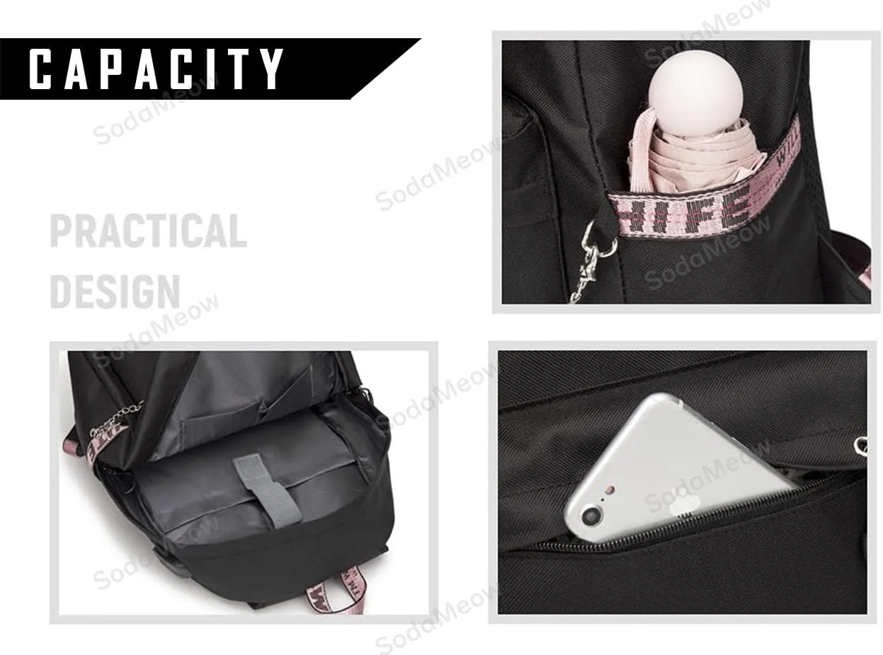 Solo Leveling Backpack Men Women Unisex Sung Jinwoo Rucksack Igris Anime Backpacks Casual (B05-)