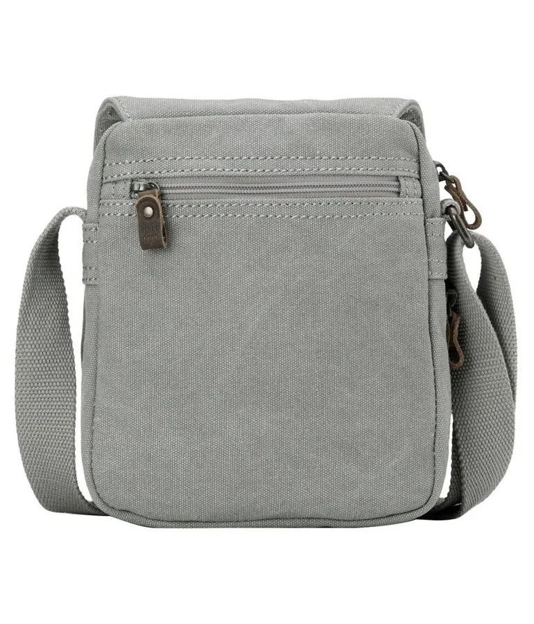 Troop London Small Zip Front Crossbody Bag - Ash Grey