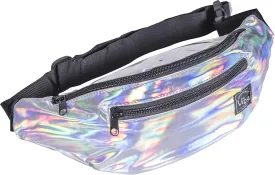 Vibe Festival Gear Fanny Pack for Men Women - Many Prints - Black Holographic Silver Gold Cute Waist Bag for Festival Rave Hiking Running Cycling