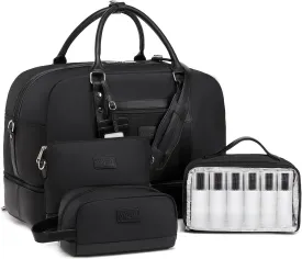 Wogarl Weekender Bags for Women Large Overnight Bag Weekend Travel Duffel Bag Carry on Shoulder with Shoe Compartment Toiletry Bag for Travel Business Gym