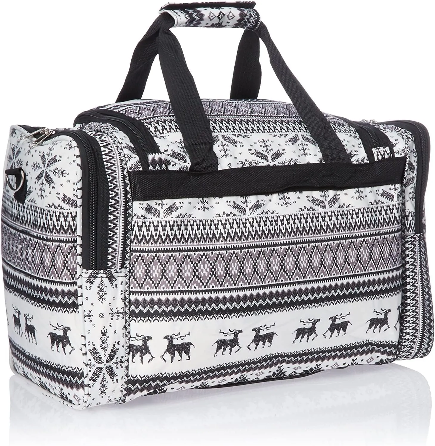 World Traveler Fashion 19-Inch Duffel Bag  Stylish, Versatile, and Perfectly Sized for Every Adventure, Black Trim Deer