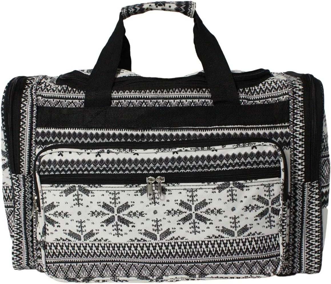 World Traveler Fashion 19-Inch Duffel Bag  Stylish, Versatile, and Perfectly Sized for Every Adventure, Black Trim Deer
