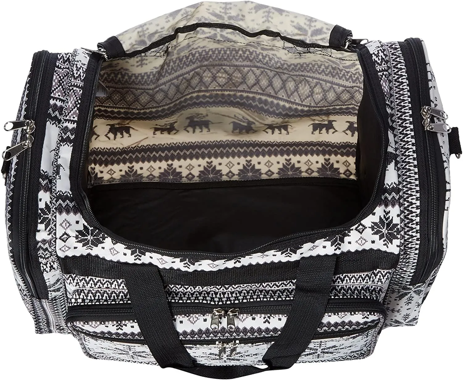 World Traveler Fashion 19-Inch Duffel Bag  Stylish, Versatile, and Perfectly Sized for Every Adventure, Black Trim Deer